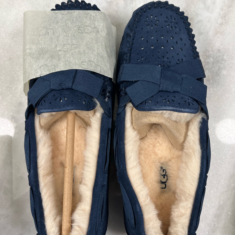 UGG Dakota Sunshine slippers in navy.